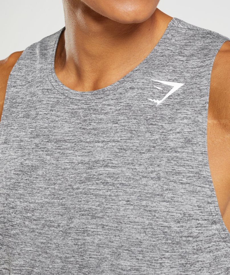 Podkoszulki Gymshark Arrival Slim Marl Męskie Szare | PL 246ZTK